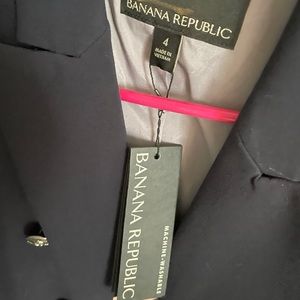 Banana Republic double breasted navy blazer- machine washable! $199.